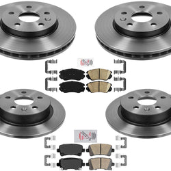 Performance Carbon Disc Brake Rotor Ceramic Pads For Buick Regal 11-17 W/ 296MM