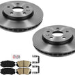 Perfrmance Carbon Front Brake Rotor Ceramic Pads For Buick Regal 11-17 W/ 296MM