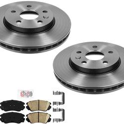 Perfrmance Carbon Front Brake Rotor Ceramic Pads For Buick Regal 11-17 W/ 296MM