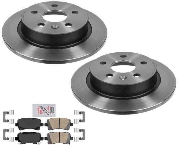 Performance Carbon Rear Rotor & Ceramic Pads For Buick Regal 11-17 W/ 292MM