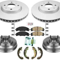 Front Disc Brake Rotors Ceramic Pads Drums and Shoes for Ford Focus 2008 2.0L