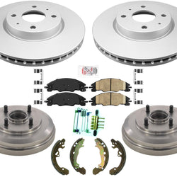 Front Disc Brake Rotors Ceramic Pads Drums Bearings Shoes For Focus 09-11 2.0L