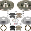Rotores de freno de disco y pastillas de freno para Mitsubishi Outlander 2010-2012 con tercera fila