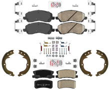 AmeriBRAKES Pastillas de freno de cerámica para Mitsubishi Outlander 2010-2012 con tercera fila