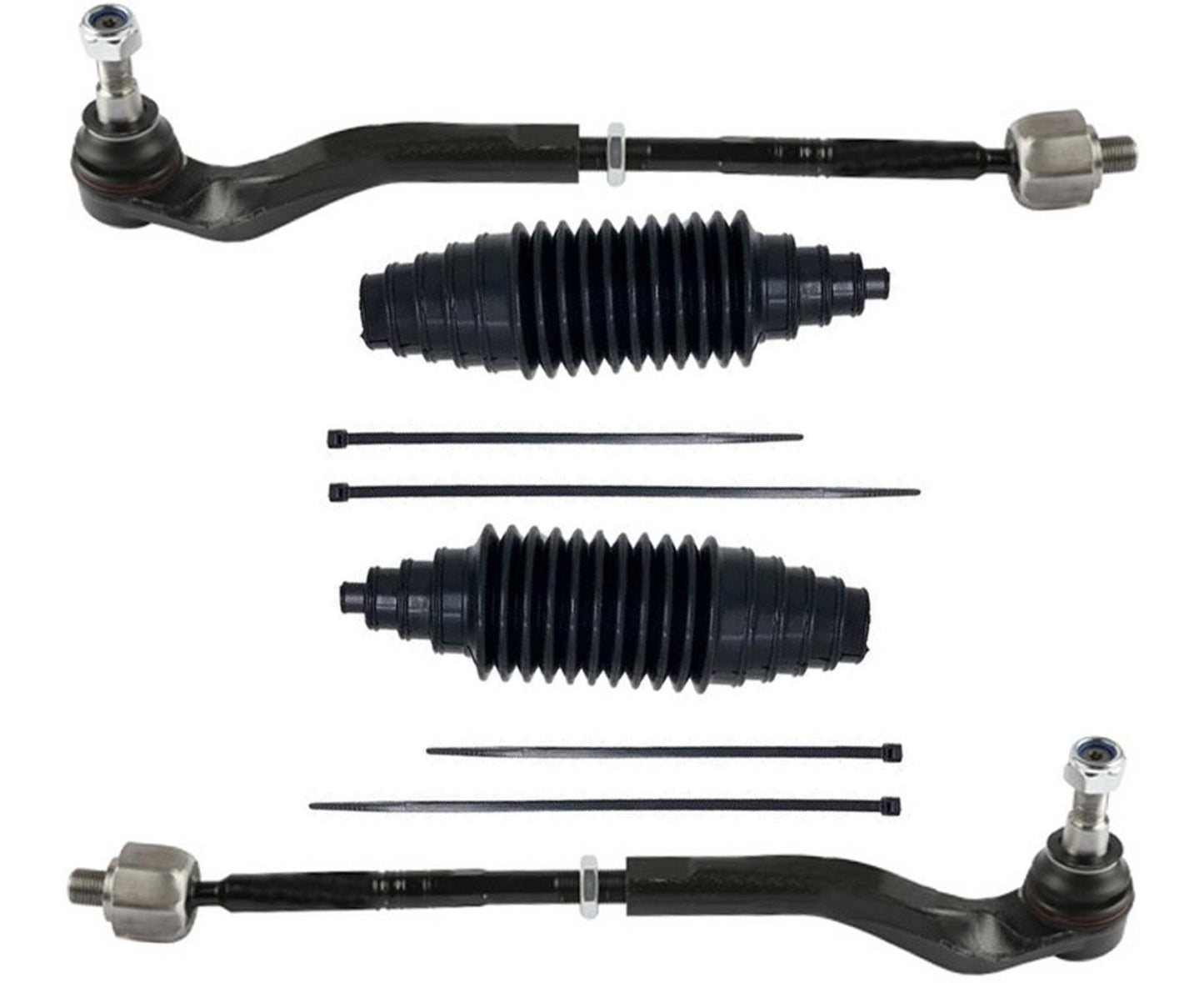 Front Inner & Outer Tie Rods & Universal Boots For Mercedes Benz Metris 16-2022
