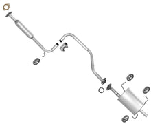 Sistema de escape con resonador y silenciador para emisiones federales Sentra 1.6L 1995-1996