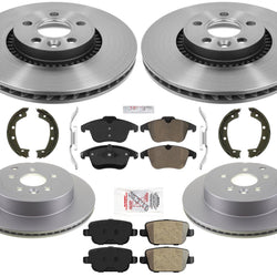 Front & Rear Carbon Disc Brake Rotors Brake Pads For Land Rover LR2 2008-2012