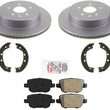 Rear OE Style Carbon Disc Brake Rotors Brake Pads For Land Rover LR2 2008-2012