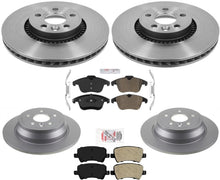 F&R OE Style Carbon Disc Brake Rotors Brake Pads for 2013-2015 Land Rover LR2