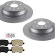 REAR OE Style Carbon Disc Brake Rotors Brake Pads For Land Rover LR2 2013-2015