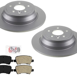 REAR OE Style Carbon Disc Brake Rotors Brake Pads For Land Rover LR2 2013-2015