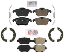 AmeriPro Pastillas de freno de disco semimetálicas estilo OE para Land Rover LR2 2008-2012
