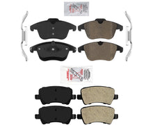 AmeriPro Pastillas de freno de disco semimetálicas estilo OE para Land Rover LR2 2013-2015