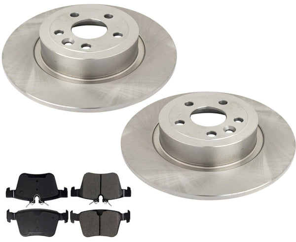 For Range Rover Evoque 2016-2019 Rear Disc Brake Rotors Ceramic Brake Pads
