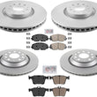For Volkswagen Atlas 2018-2023 Front & Rear Disc Brake Rotors Disc Brake Pads