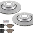 for Volkswagen Atlas 2018-2023 Rear Disc Brake Rotors Ceramic Disc Brake Pads