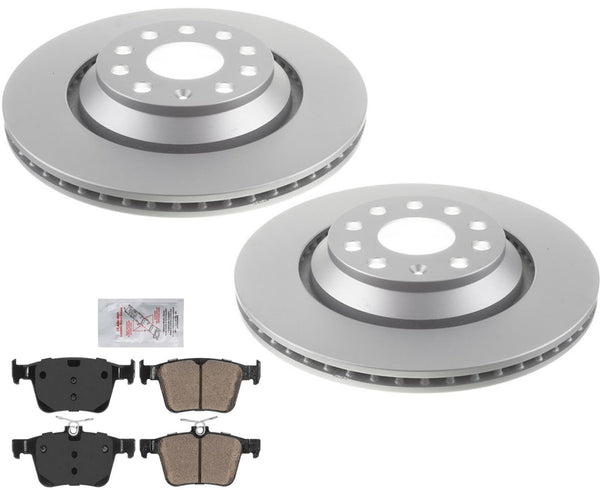 for Volkswagen Atlas 2018-2023 Rear Disc Brake Rotors Ceramic Disc Brake Pads