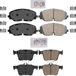 for Volkswagen Atlas 2018-2023 Front + Rear AmeriPRO Ceramic Disc Brake Pads