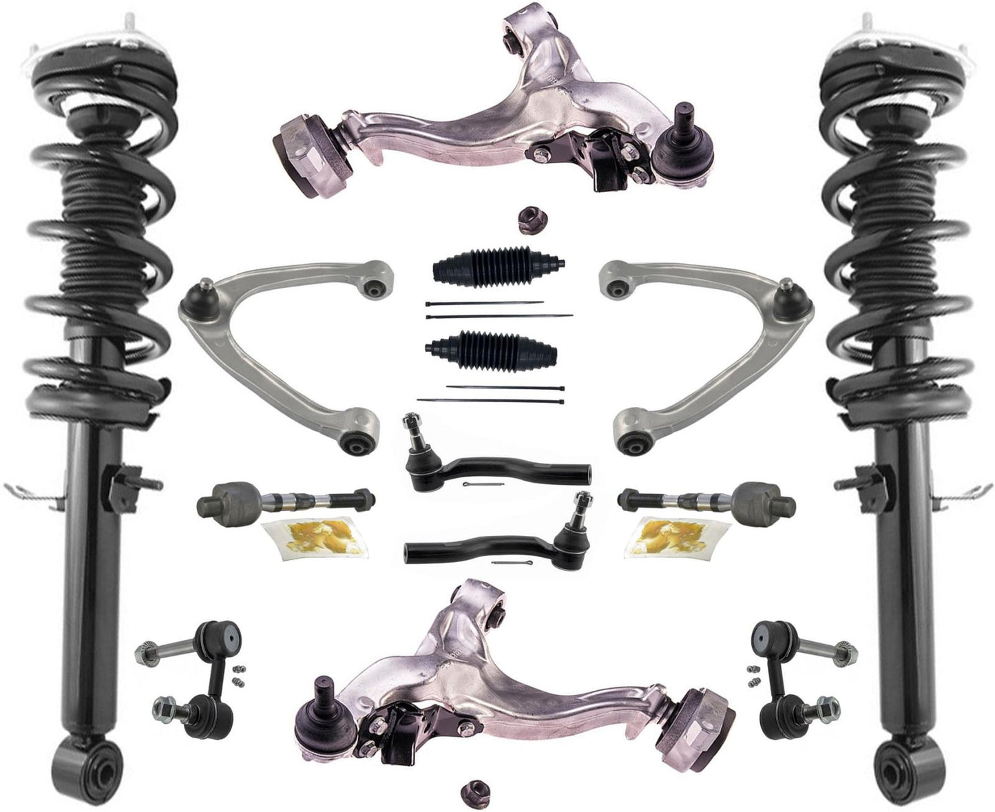 Barras de acoplamiento y enlaces de brazos de control de puntales completos delanteros para Nissan 370Z 2009-2020