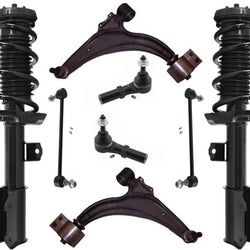 For 2011 Chevrolet Cruze LT LTZ Coil Spring Struts Tie Rods Control Arm BJ 8pc