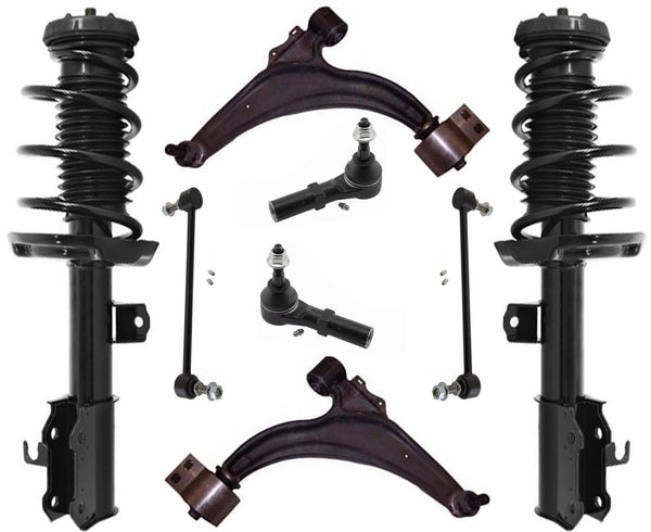 For 2011 Chevrolet Cruze LT LTZ Coil Spring Struts Tie Rods Control Arm BJ 8pc