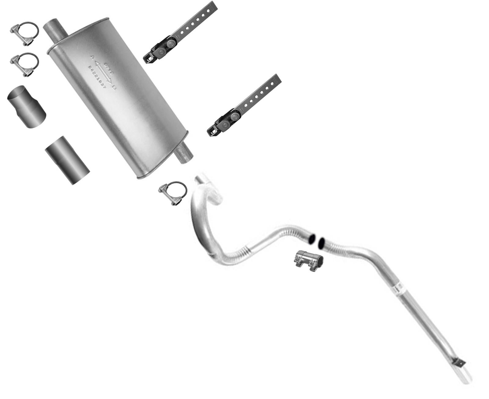 Silenciador trasero y tubo de escape para Buick LaSabre 3.8L 1979-1980 Sedan