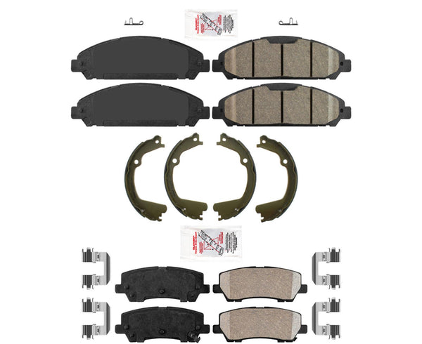 Pastillas de freno de disco de cerámica de 320 mm, herrajes para estacionamiento, zapatos para Ford Mustang 2015-2022