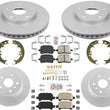 For Toyota Avalon 2000-04 Front & Rear Disc Brake Rotors Coated Disc Brake Pads