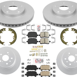 For Toyota Avalon 2000-04 Front & Rear Disc Brake Rotors Coated Disc Brake Pads