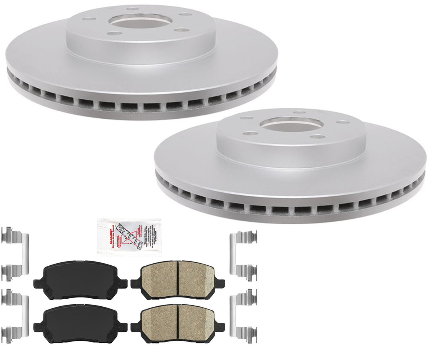 For Pontiac G5 2007-2010 Disc Brake Rotors Performance GEO Coated Brake Pads