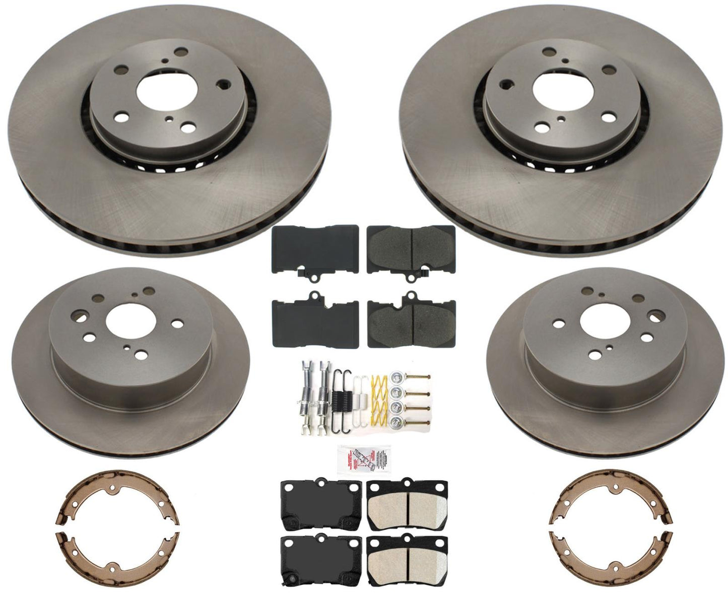 Front & Rear Brake Rotors Brake Pads & Brake Shoes Kit For Lexus GS460 2008-2011
