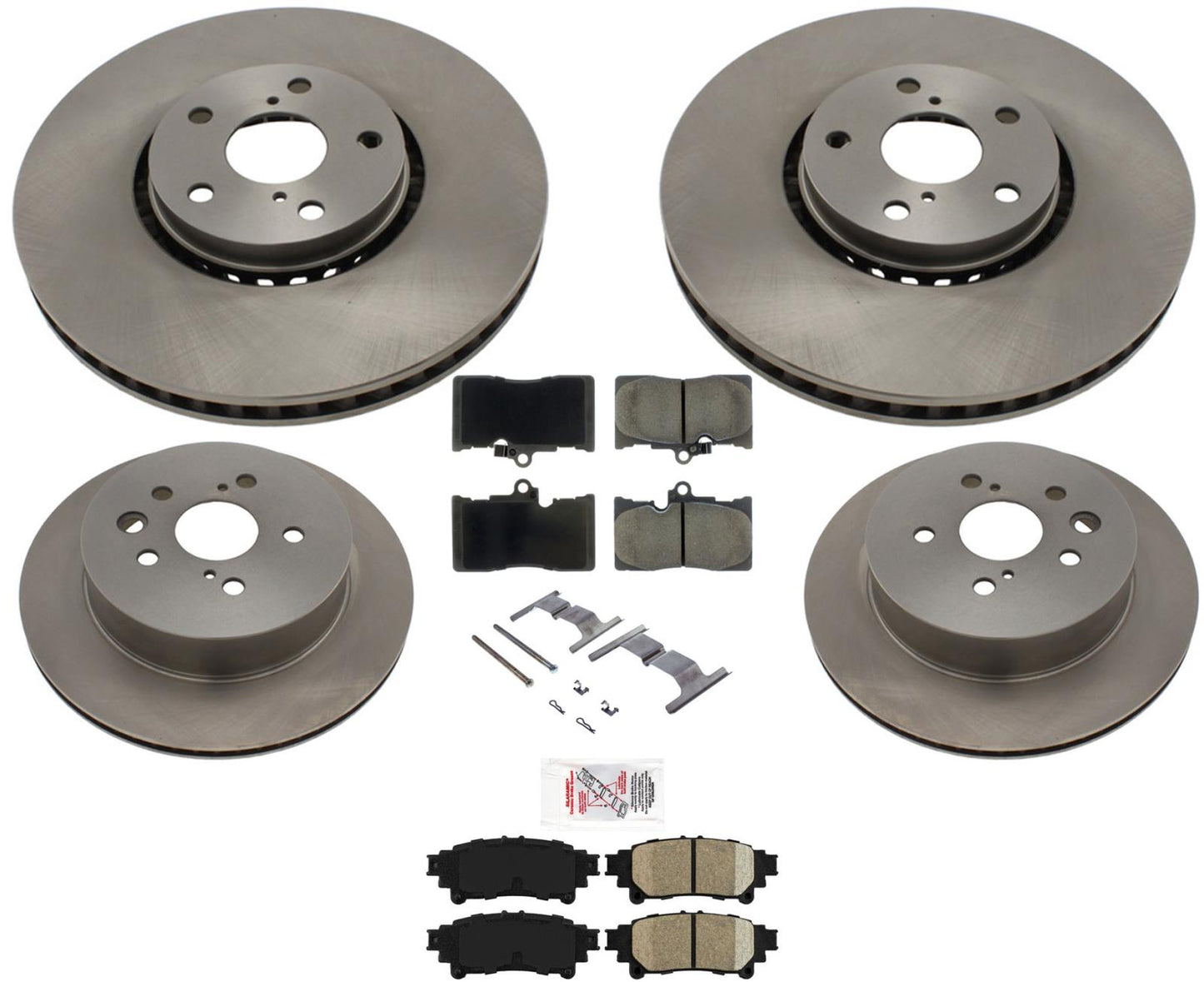 Front & Rear Brake Rotors Ceramic Brake Pads Fits Lexus GS450H 2013-2018