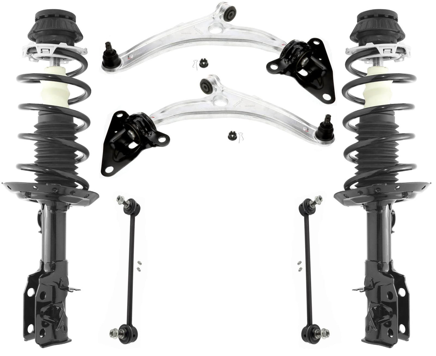 Front Complete Struts Lower Control Arms & Sway Bar Links For Honda CR-Z 11-15