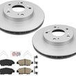Front Coated Brake Rotors & Ceramic Brake Pads For Honda CR-Z 2011-2015