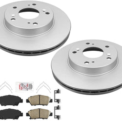 Front Coated Brake Rotors & Ceramic Brake Pads For Honda CR-Z 2011-2015