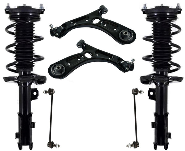 Front Struts Lower Control Arms & Sway Bar Links For Kia Forte 2.0L 2019-2021