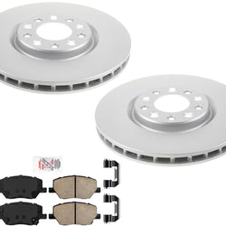 Front Coated Brake Rotors & Ceramic Brake Pads For 2015-2022 Jeep Renegade