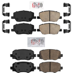 Almohadillas cerámicas delanteras y traseras para Jeep Renegade 2015-2022 y Fiat 500X 2016-2021