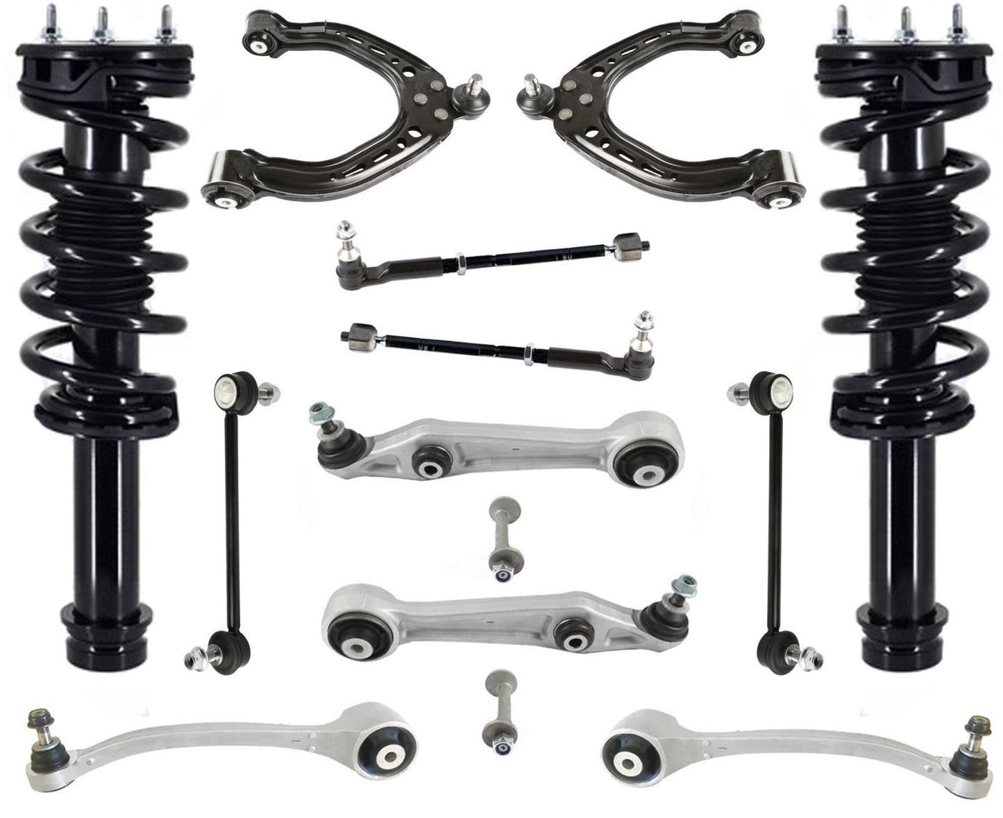Front Struts Control Arms Tie Rods & Links For Tesla S 2014-2016 All Wheel Drive