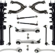 Front Struts Control Arms Tie Rods & Links For Tesla S 2014-19 All Wheel Drive