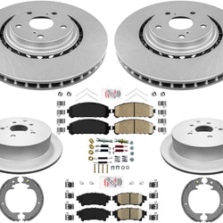 Coated Disc Brake Rotors & Ceramic Pads For  Lexus RX350 & RX450h 2010-2015