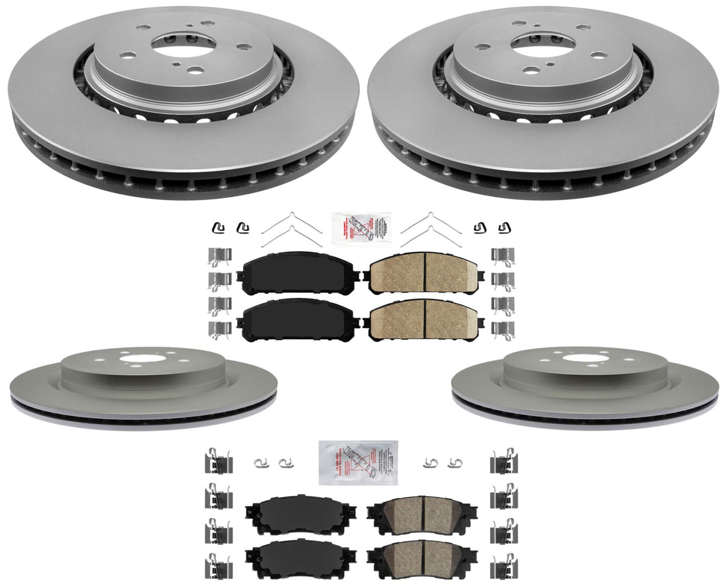 Coated Disc Brake Rotors Ceramic Pads For Lexus RX350 2016-2021 & RX450h 16-20