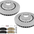 Front Coated Disc Brake Rotors Ceramic Pads For Lexus RX350 & RX450h 2010-2015
