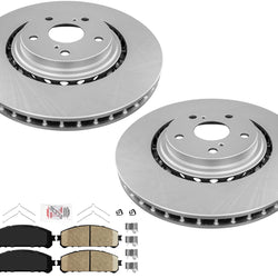 Front Coated Disc Brake Rotors Ceramic Pads For Lexus RX350 & RX450h 2010-2015