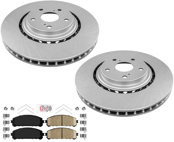 Front Coated Disc Brake Rotors Ceramic Pads For Lexus RX350 & RX450h 2010-2015