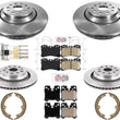 Front Steel & Rear Carbon Disc Brake Rotors & Pads For Lexus LS600h 2008-2016