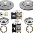Front & Rear Disc Brake Rotors & Brake Pads For LS460 07-17 Rear Wheel Drive