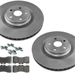 Front & Rear Brake Rotors & Brake Pads For LS460 10-17 Rear Wheel Drv w/ Sport
