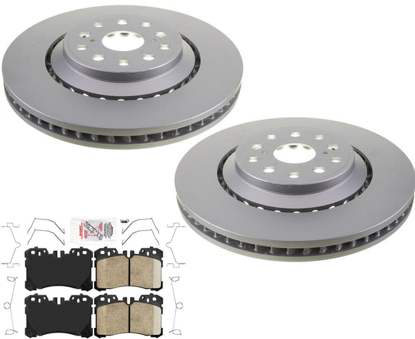 Front Performance Carbon Disc Brake Rotors & Pads For Lexus LS600h 2008-2016