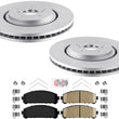 Front Coated Disc Brake Rotors Ceramic Pads For Toyota Rav4 Prime 2021-2023